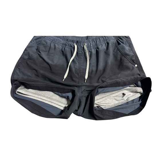 Vuori Kore Shorts Men's Large Lined Running Elastic Waist Athleisure Blue 5" - Picture 6 of 9